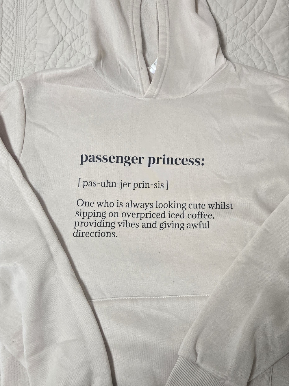Passenger Princess Cream Graphic Hoodie Sweatshirt